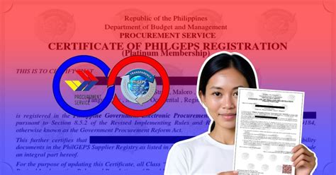 ISSUANCE OF PHILGEPS CERTIFICATE OF REGISTRATION .